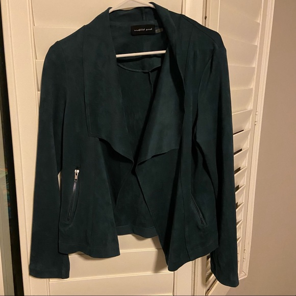 Green suede flowy jacket - Picture 2 of 3